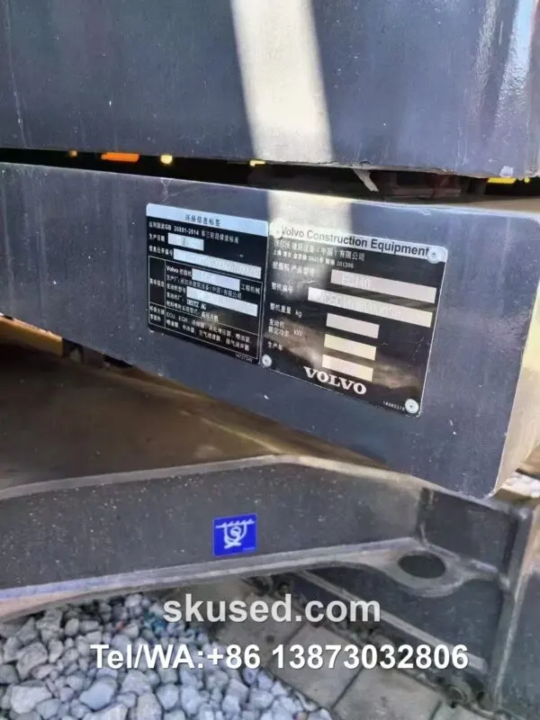 Used Volvo EC140 Excavator-nameplate